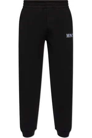 Moncler Broeken, Heren, Zwart, L, Katoen, Logo Joggingbroek