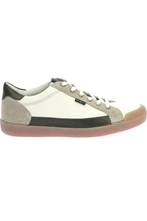 Kickers Schoenen, Heren, Wit, 42 EU, Leer, Comfortabele Leren Lage Sneakers