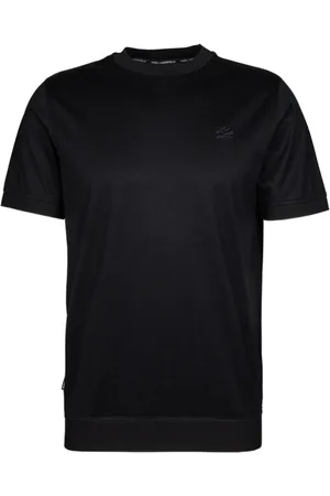 Karl Lagerfeld Tops, Heren, Zwart, L, Katoen, T-Shirt