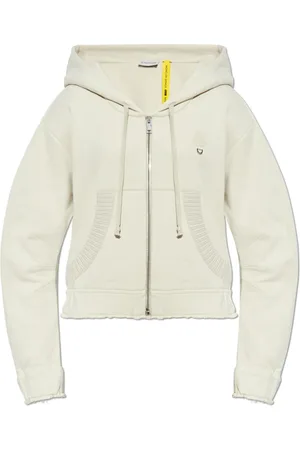 Moncler Sweatshirts & Hoodies, Dames, , S, Katoen, Crème Hoodie