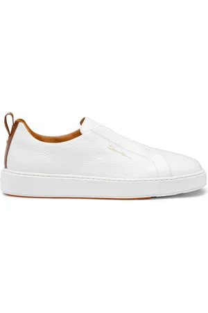 santoni Schoenen, Heren, Wit, 45 EU, Leer, Leren Sneaker