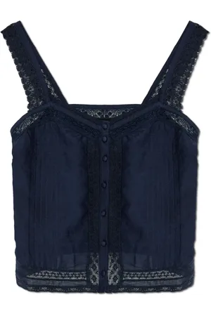 Zadig & Voltaire Tops, Dames, Blauw, M, Katoen, Top Celite