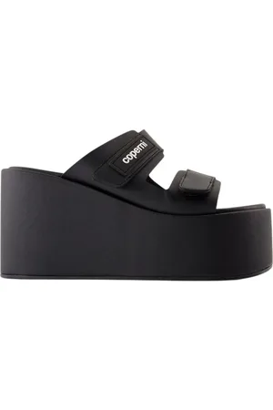 COPERNI Schoenen, Dames, Zwart, 40 EU, Zwarte Sleehak Sandalen - Instapmodel