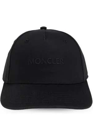 Moncler Accessoires, Dames, Zwart, ONE Size, Katoen, Geborduurde Logo Gabardine Baseball Cap