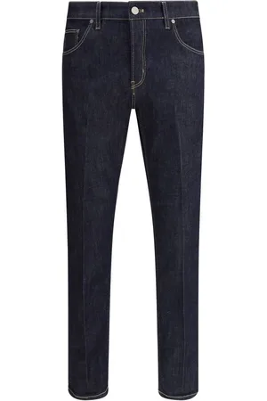 PT Torino Jeans, Heren, Blauw, W33, Katoen, Klassieke Straight Fit Jeans