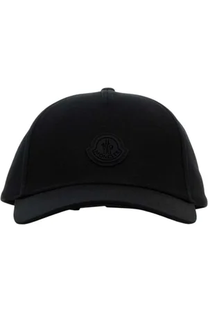 Moncler Accessoires, unisex, Zwart, ONE Size, Katoen, Zwarte Katoenen Baseball Cap