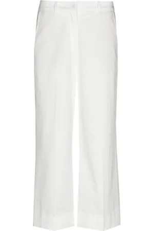 Marie Méro Broeken, Dames, Wit, 2Xl, Witte Wijde Poplin Broek