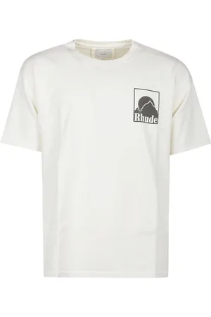 Rhude Tops, Heren, Wit, S, Moonlight Badge T-shirt