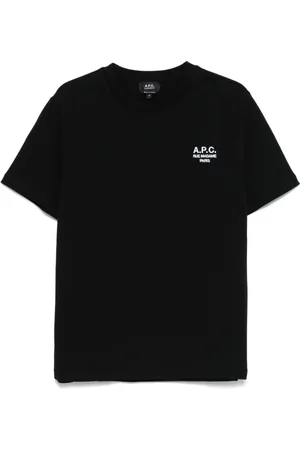 A.P.C. Tops, Dames, Zwart, M, Katoen, Standard Rue Madame T-shirt