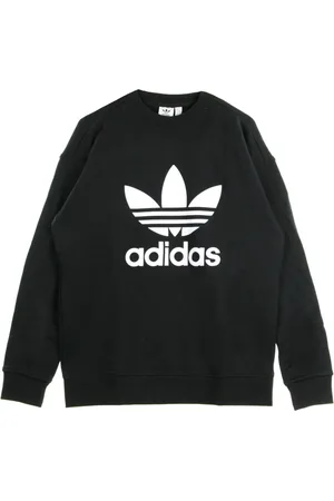 adidas Sweatshirts & Hoodies, Dames, Zwart, L, Katoen, Crewneck Sweatshirt Trefoil Logo