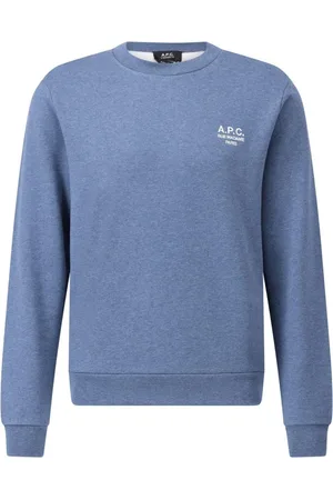 A.P.C. Sweatshirts & Hoodies, Heren, Blauw, 2Xl, Katoen, Logo Sweater