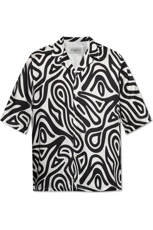OFFICINE GENERALE Overhemden, Heren, Zwart, S, Korte mouwen shirt