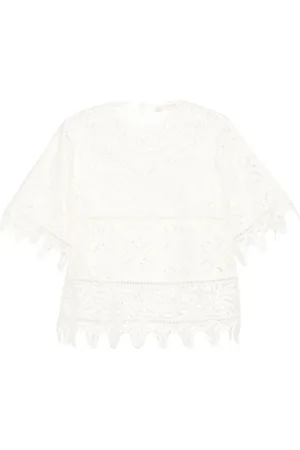 ULLA JOHNSON Blouses & Shirts, Dames, Wit, 2Xs, Linnen, Witte Kant Sneakers