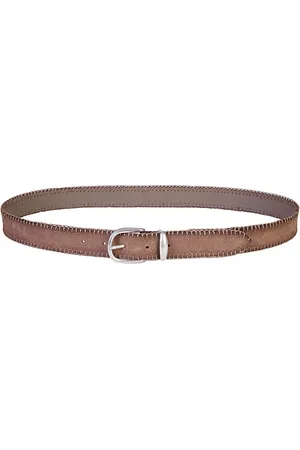 ELEVENTY Accessoires, Heren, Bruin, 95 CM, Suède, Vintage Suède Riem