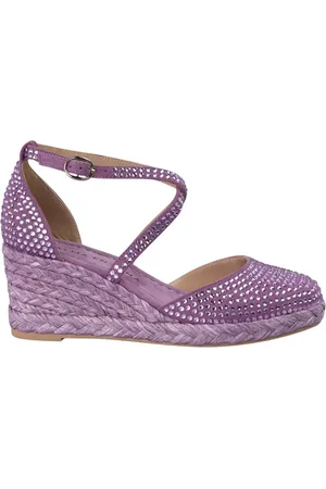 Alma en Pena Schoenen, Dames, Paars, 42 EU, Glitter bedekte sleehak