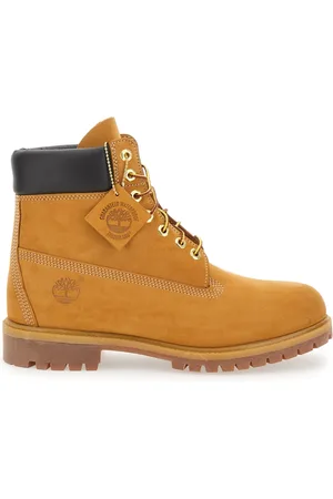 Timberland Schoenen, Heren, Geel, 42 EU, Leer, Gele waterdichte veterschoenen