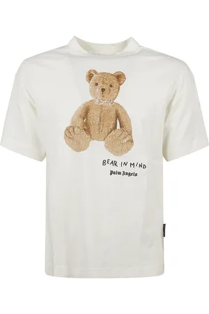 Palm Angels Tops, Heren, Wit, M, Katoen, Stijlvolle Tee en Polo Collectie