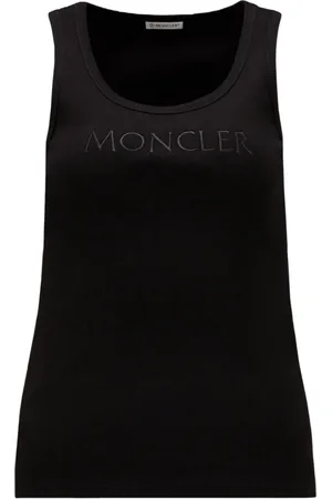 Moncler Tops, Dames, Zwart, M, Katoen, Sleeveless Top