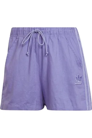 adidas Korte broeken, Dames, Paars, L, Linnen, Linnen Shorts