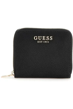 Guess Accessoires, unisex, Zwart, ONE Size, Leer, Zwarte portemonnee en kaarthouder - Stijlvol
