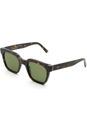 Retrosuperfuture Accessoires, unisex, Zwart, ONE Size, Groene Stijlvolle Zonnebrillen Collectie