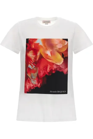 Alexander McQueen Tops, Dames, Veelkleurig, 3Xs, Katoen, Casual Katoenen T-Shirt voor Mannen