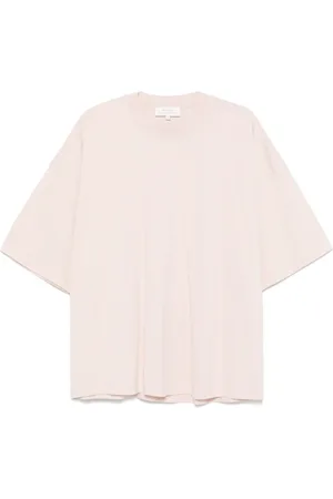 STUDIO NICHOLSON Tops, Heren, Roze, M, Roze Crew Neck Korte Mouw T-shirt