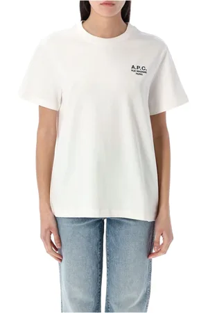 A.P.C. Tops, Dames, Wit, M, Katoen, Standard Rue Madame T-Shirt