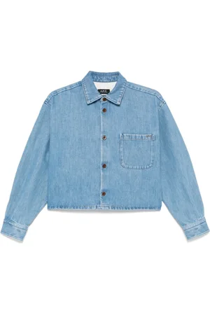 A.P.C. Jassen, Dames, Blauw, S, Katoen, Shirt Samantha