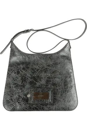 Acne Studios Tassen, Dames, Zwart, ONE Size, Leer, Platt Schoudertas