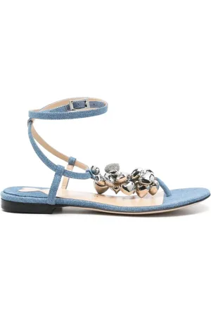Mach & Mach Schoenen, Dames, Blauw, 36 EU, Denim, Denim Hart Teenslippers