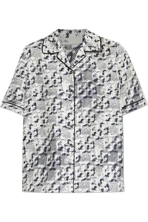 Tory Burch Blouses & Shirts, Dames, Wit, S, Leer, Zijden shirt met korte mouwen