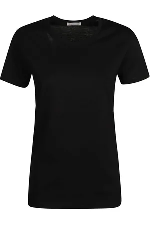 Moncler Tops, Dames, Zwart, L, Katoen, 999 Nero T-Shirt