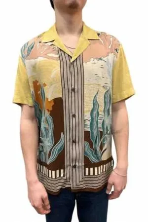 Baldessarini Overhemden, Heren, Veelkleurig, L, Tropische Underwater Print Hawaiiaans Overhemd