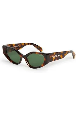 OFF-WHITE Accessoires, unisex, Bruin, ONE Size, Memphis Zonnebrillencollectie