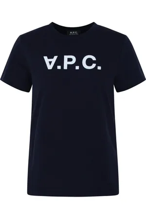 A.P.C. Tops, Dames, Blauw, M, Katoen, Katoenen T-shirt