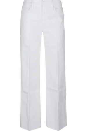 Mother Jeans, Dames, Wit, W30, Stijlvolle Fray Jeans