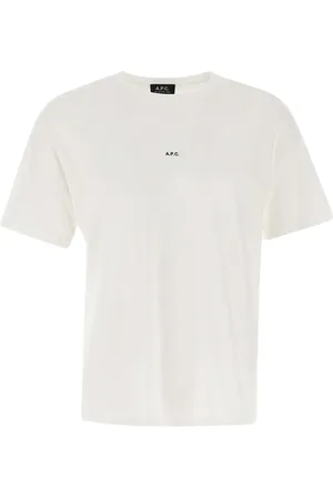 A.P.C. Tops, Heren, Wit, S, Katoen, T-shirt