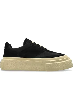 Maison Margiela Schoenen, Heren, Zwart, 42 EU, Leer, Platform Sneakers met Veters