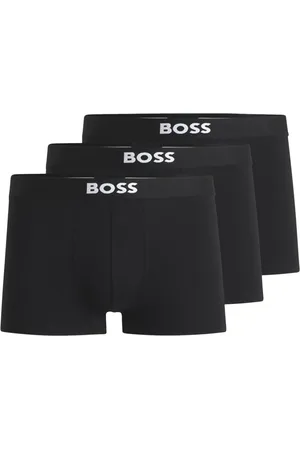 HUGO BOSS Ondergoed, Heren, Zwart, 2Xl, Katoen, Stretchkatoenen trunkboxerset zwart