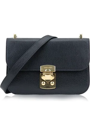 Miu Miu Tassen, Dames, Zwart, ONE Size, Leer, Leren Schoudertas met Drukknoopsluiting