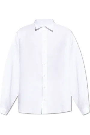 Dolce & Gabbana Overhemden, Heren, Wit, XL, Linnen, Linnen overhemd