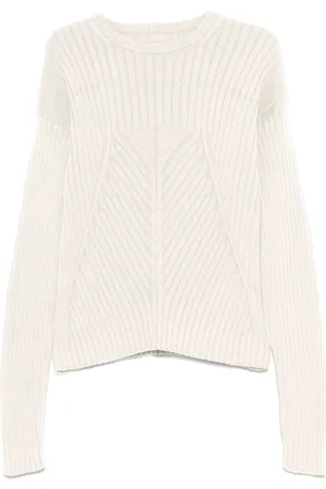 Rick Owens Truien, Heren, Wit, M, Witte Trui met Extra Lange Mouwen