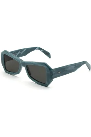 Retrosuperfuture Accessoires, unisex, Blauw, ONE Size, Blauwe Marmeren Tempel Zonnebril