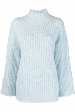 A.P.C. Truien, Dames, Blauw, S, Wol, Roll-neck Knit Jumper