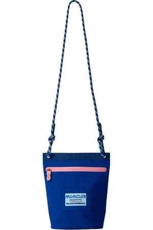 Moncler Tassen, Heren, Blauw, ONE Size, Nylon, Logo Patch Crossbodytas