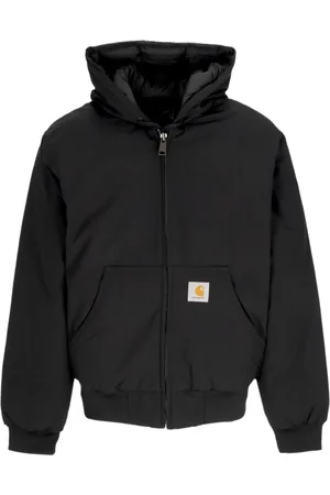 Carhartt Jassen, Heren, Zwart, M, Katoen, Zwarte Actieve Winterjas Heren