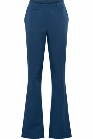 &Co Woman Broeken, Dames, Blauw, XL, Flare Travel Broek