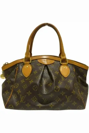 LOUIS VUITTON Pre-owned, Dames, Bruin, ONE Size, Leer, Tweedehands Canvas handtassen