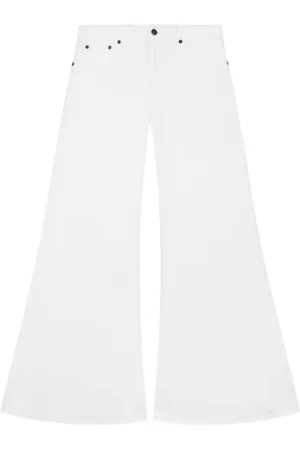 Dondup Jeans, Dames, Wit, W26, Katoen, Witte Wide Leg Jeans Marlen